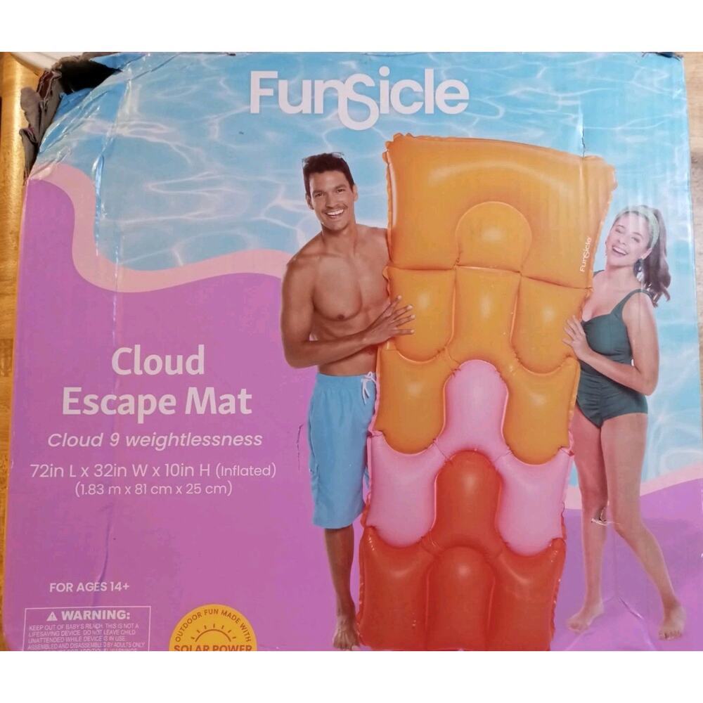 Funsicle 6 ft Cloud Escape Inflatable Water Lounge Mat - Open Box